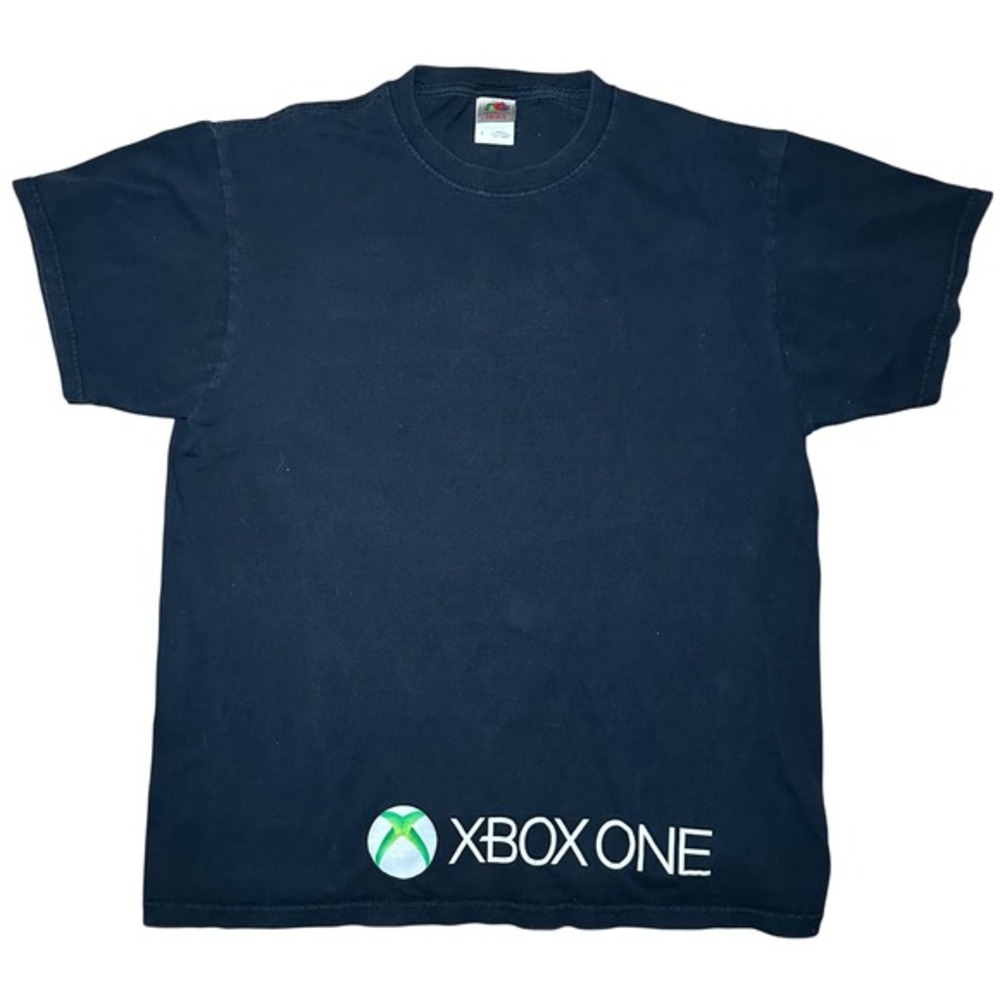 Vintage Black Xbox One Shirt Fruit of the Loom Heavy Cotton Large Gaming Tee